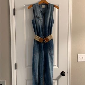 Current Elliott Sleeveless Chambray Jumper